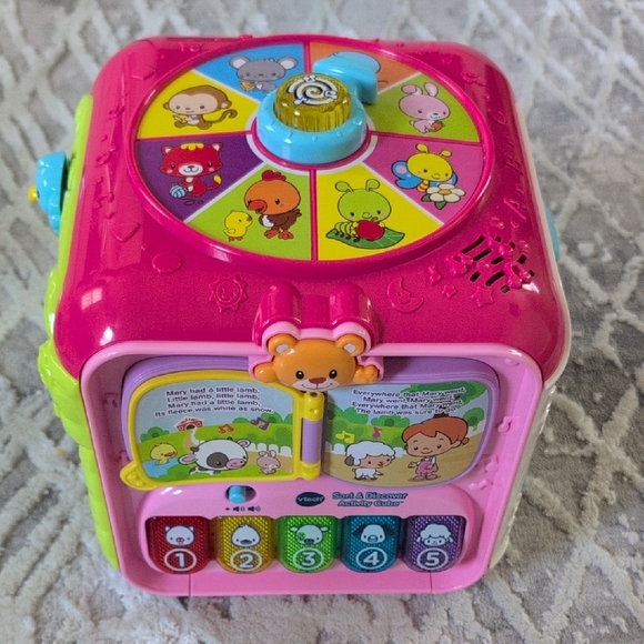 vtech Other - Vibrant Pink and Green Interactive Learning Cube